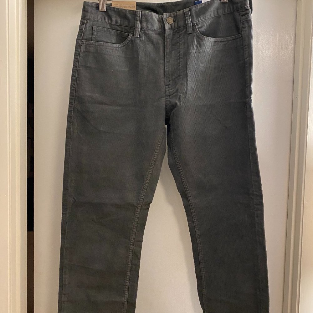 Vineyard Vines Men's Straight Fit 5 pocket Nocturne Gray Corduroy pants 32 x32